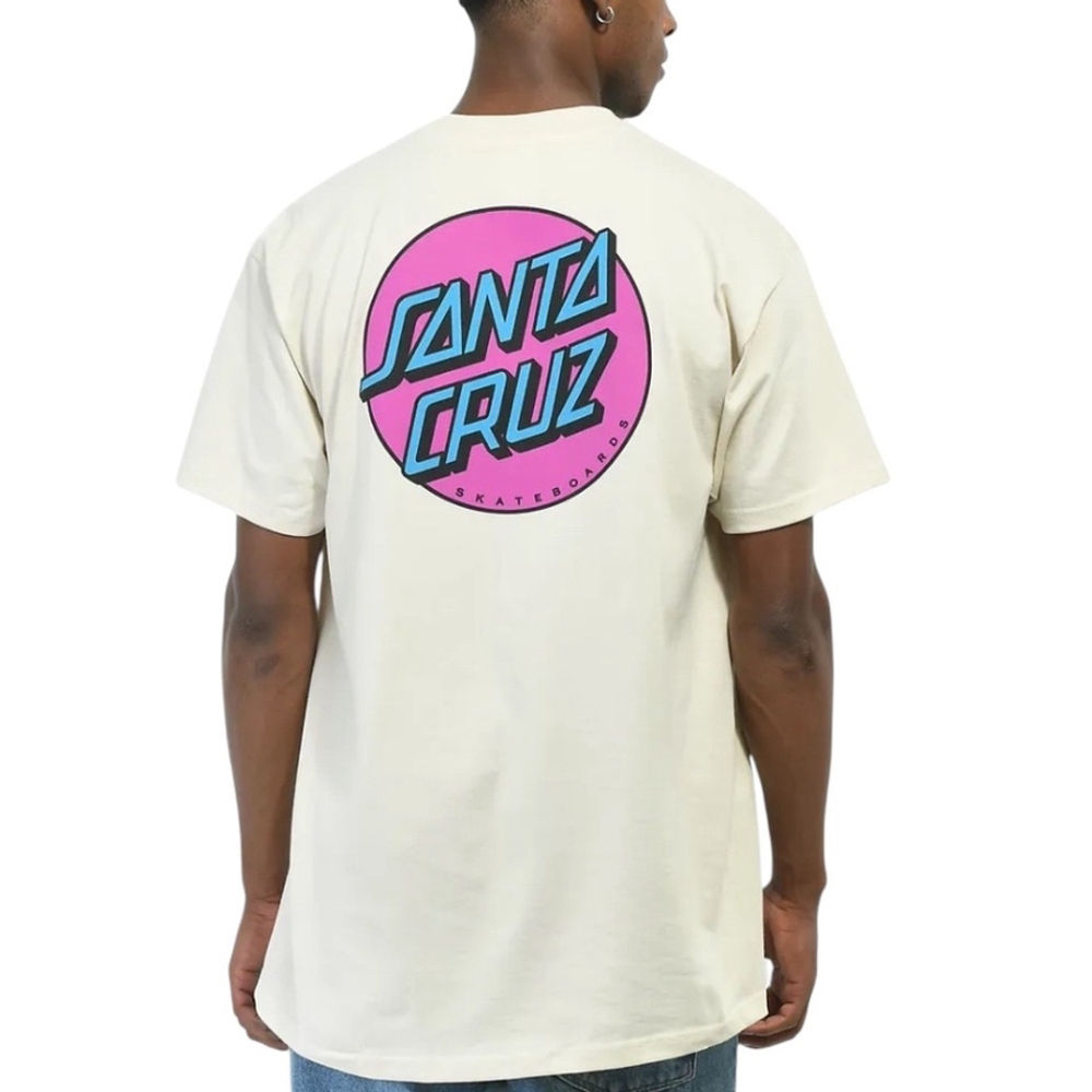 Santa Cruz Mens Other Dot Cream Graphic Print T-Shirt Size Small - Picture 2 of 10